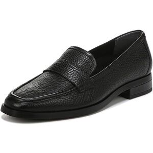 Vionic Black Pebbled Leather Slip-On Loafers